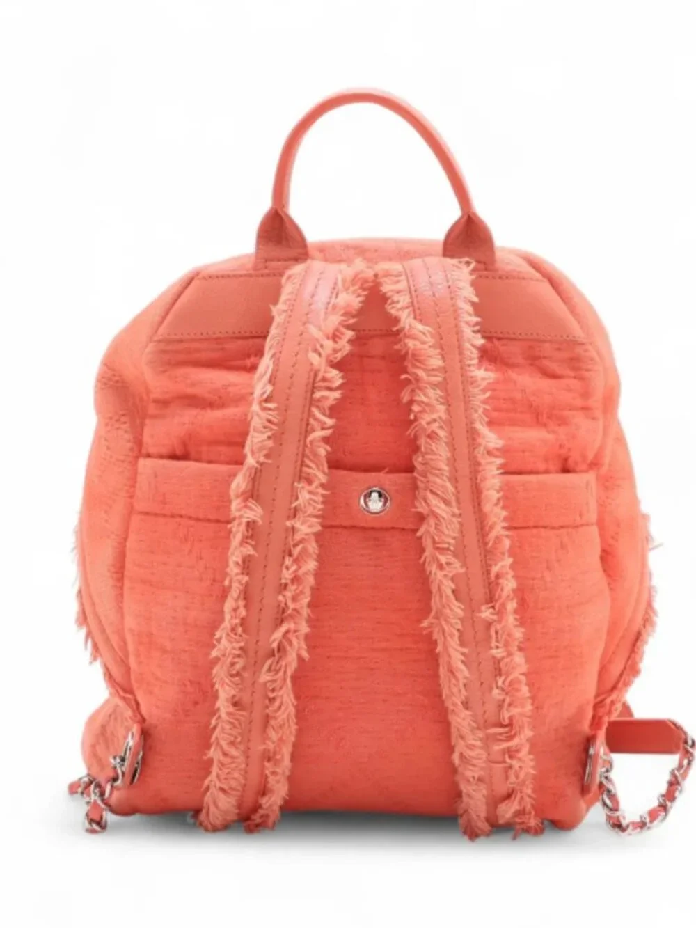 Chanel CC Logo Chain Backpack Orange